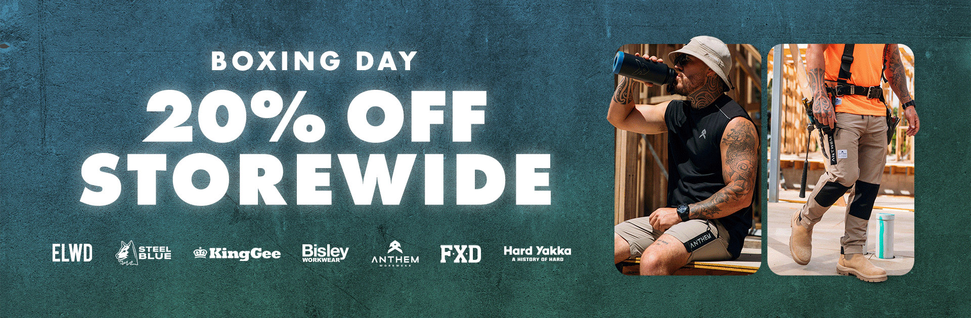 Boxing Day Sale at Workscene! 20% off Storewide