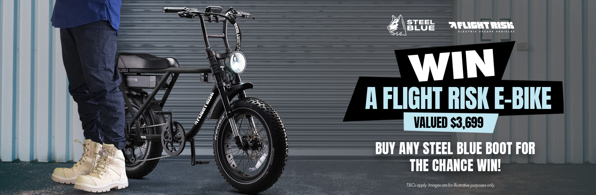 Steel Blue - Win a Flight Risk E-Bike