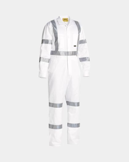Bisley 3M Taped Drill Coverall - White
