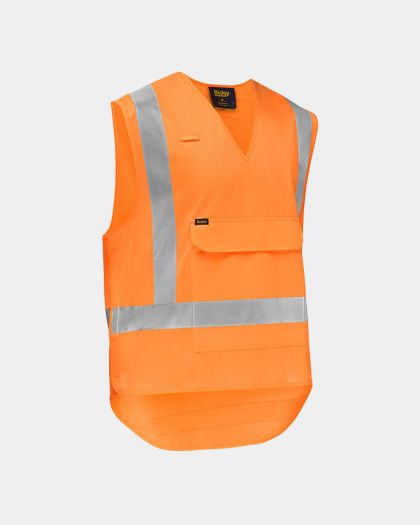 Bisley Hi Vis X-Taped Detachable Safety Vest