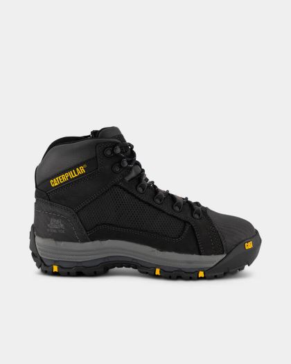 CAT Convex Zip Sided Safety Boot - Black