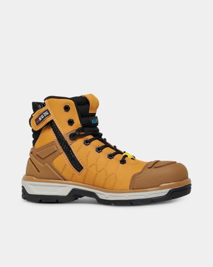 King Gee Quantum Zip Sided Safety Boot - Wheat
