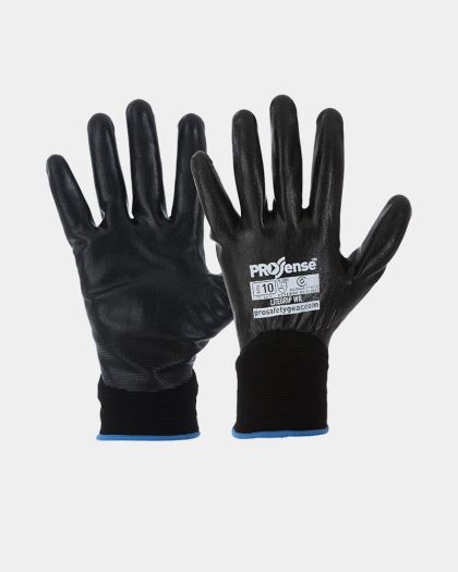 Pro Choice LiteGrip Full Dip Nitrile Nylon Liner Gloves - Black