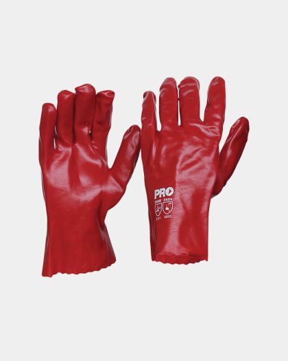 Pro Choice 27cm PVC Gloves - Red