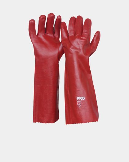 Pro Choice 45cm Long PVC Glove - Red