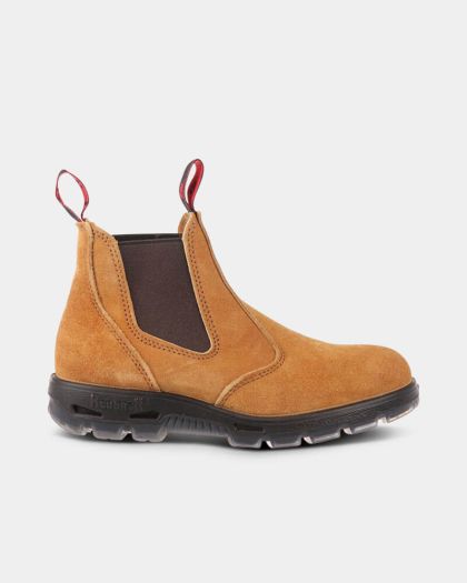 Redback Bobcat Pull On Safety Boot - Wheat Suede