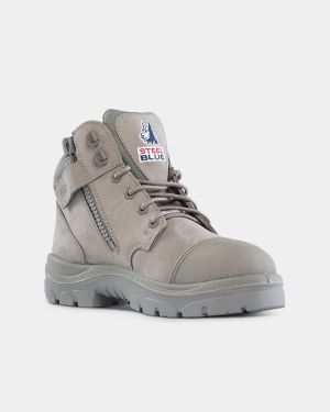 Steel Blue Parkes Scuff Zip Sided Safety Boot - Granite