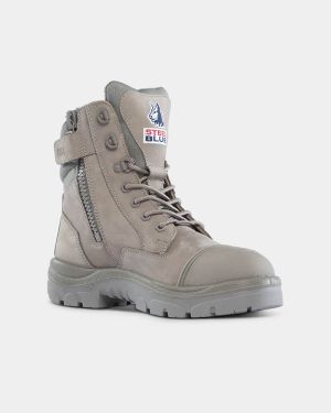 Steel Blue Southern Cross Zip Sided Safety Boot - Granite