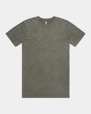 AS Colour 5040 Stone Wash Staple Tee - Moss Stone