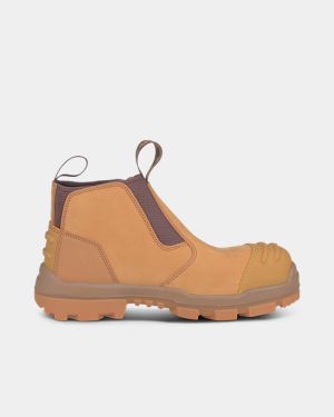 Oliver Elastic Sided BOA Safety Boot - Wheat