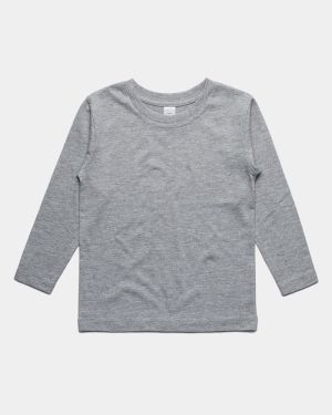 AS Colour Kids 3007 Long Sleeve Tee - Grey Marle