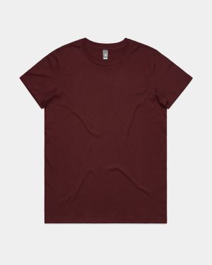 AS Colour 4001 Women's Maple Tee - Burgundy