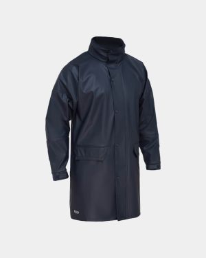 Bisley Waterproof Stretch PU Rain Jacket - Navy