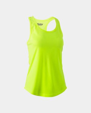 Bisley Women's Hi Vis Racer Back Singlet - Yellow