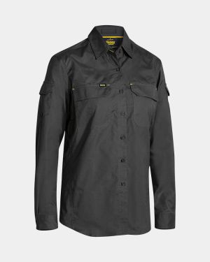 Bisley Women's X Airflowâ„¢ Ripstop Vented Shirt - Charcoal