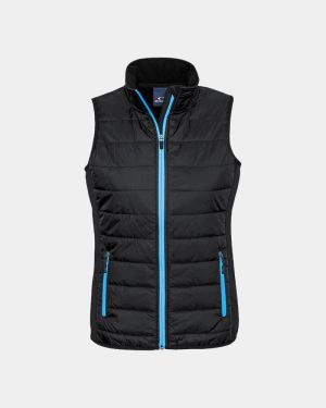 Biz Collection Women's Stealth Tech Vest - Black/Cyan