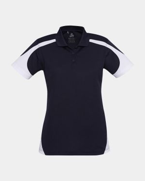 Biz Collection Women's Talon Polo - Navy/White