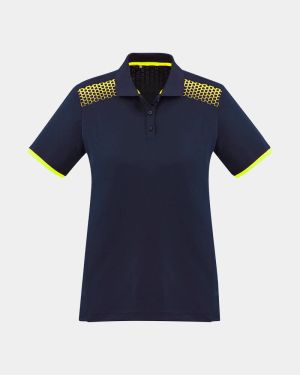 Biz Collection Women's Galaxy Polo - Navy/Yellow