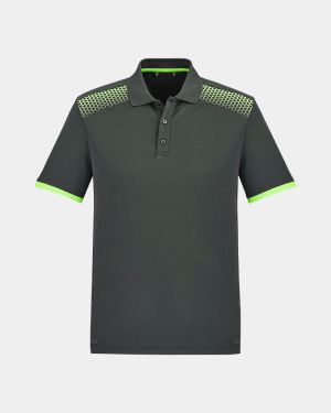 Biz Collection Galaxy Polo - Grey/Lime