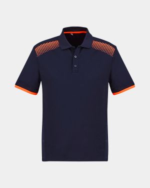 Biz Collection Galaxy Polo - Navy/Orange