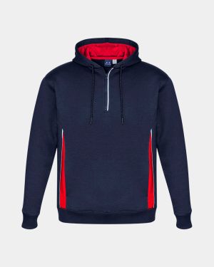 Biz Collection Renegade Hoodie - Navy/Red/Silver
