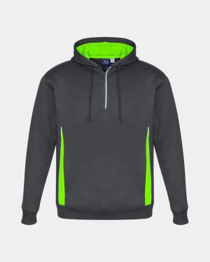 Biz Collection Renegade Hoodie - Grey/Fluro Lime/Silver