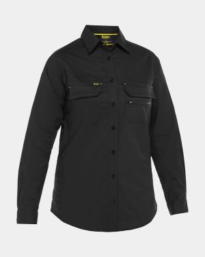 Bisley Women's X Airflow Stretch Ripstop Shirt - Black