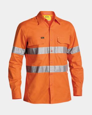 Bisley 3M Taped X Airflow™ Hi Vis Ripstop Long Sleeve Shirt