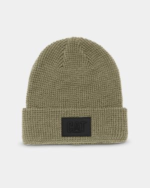 CAT Grid Knit Recycled Beanie - Army