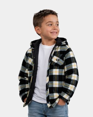 CAT Kids Active Jacket - Black Plaid/Yellow