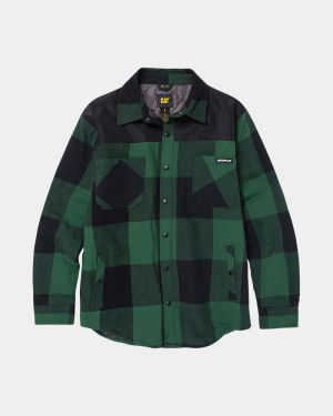 CAT Block Check Insulated Shirt Jacket - Pine Needle/Black