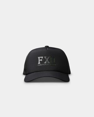 FXD CP-13 Tech Trucker Cap - Black Big Logo