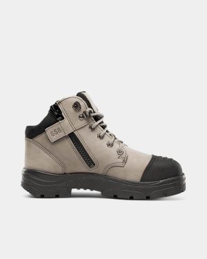 Steel Blue Parkes Scuff Zip Sided Safety Boot - Slate