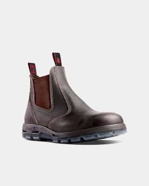 Redback Bobcat Pull On Safety Boot - Claret