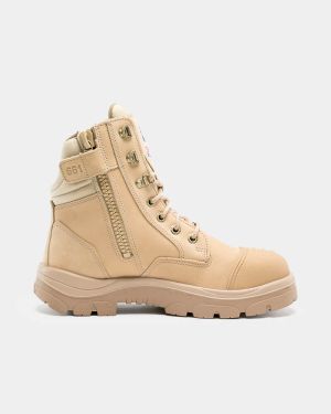 Steel Blue Southern Cross Zip Sided Safety Boot - Sand