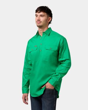 Hard Yakka Mustang Closed Front Long Sleeve Shirt