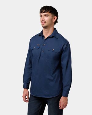 Hard Yakka Mustang Closed Front Long Sleeve Shirt