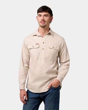 Hard Yakka Mustang Closed Front Long Sleeve Shirt