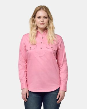 Hard Yakka Women's Mustang Closed Front Long Sleeve Shirt