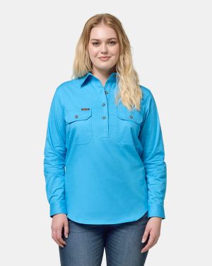Hard Yakka Women's Mustang Closed Front Long Sleeve Shirt