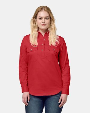 Hard Yakka Women's Mustang Closed Front Long Sleeve Shirt