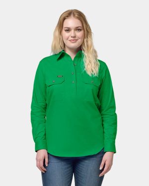 Hard Yakka Women's Mustang Closed Front Long Sleeve Shirt