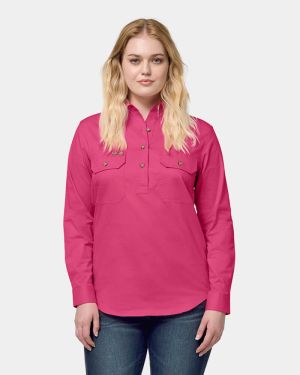 Hard Yakka Women's Mustang Closed Front Long Sleeve Shirt
