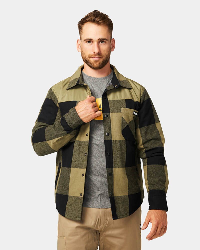 Buy DLANXA Men's Plaid Shacket (Jacket) Outfits Button Down Shirts for  Winter BlackCheck S at Amazon.in