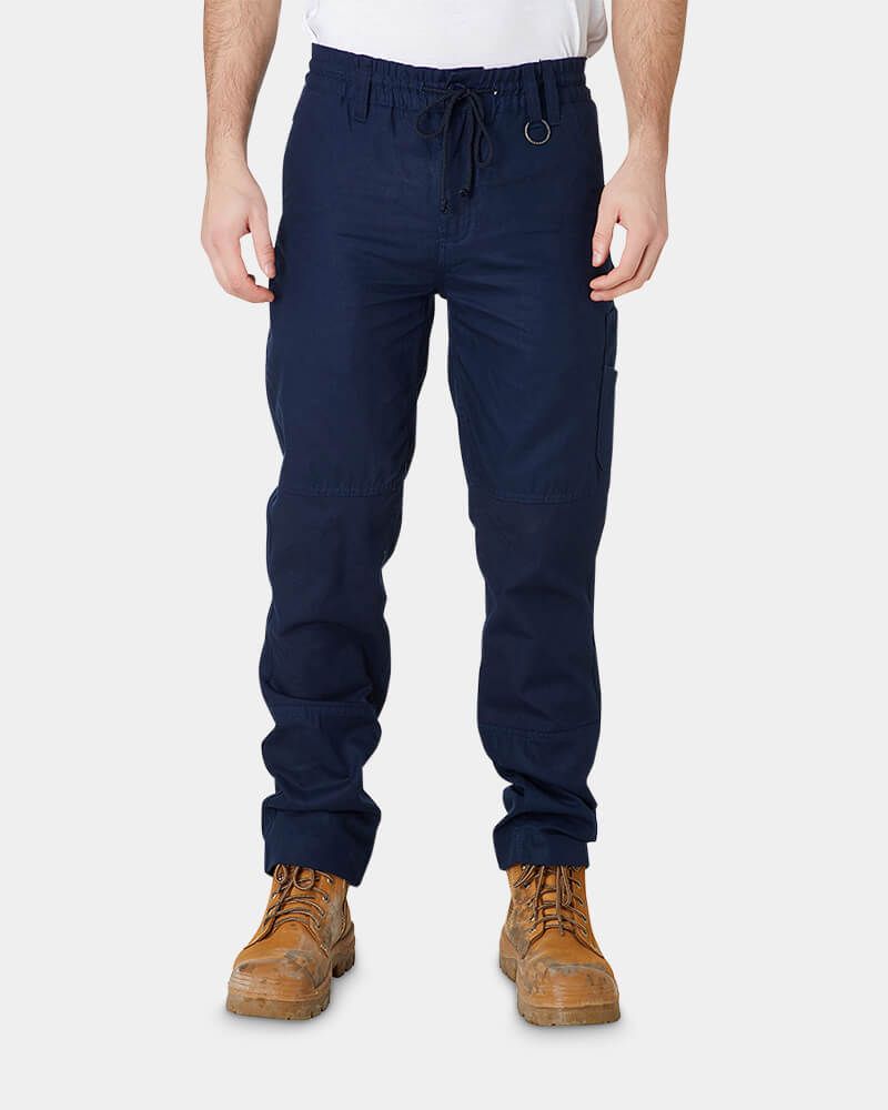 PullBear Cargo Jeans With Elasticated Waist And In Blue 59 OFF