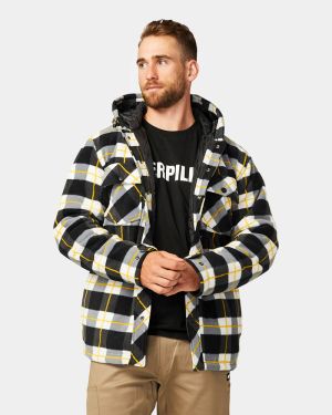 CAT Active Flannel Work Jacket - Black/Yellow