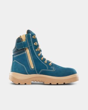 Steel Blue Southern Cross Zip Sided Safety Boot - Blue