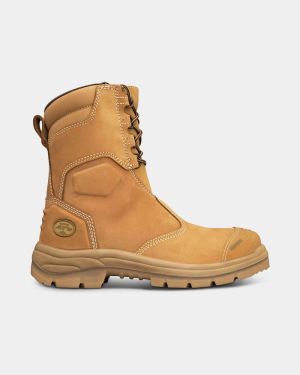 Oliver Hi-Leg Zip Sided Safety Boot - Wheat