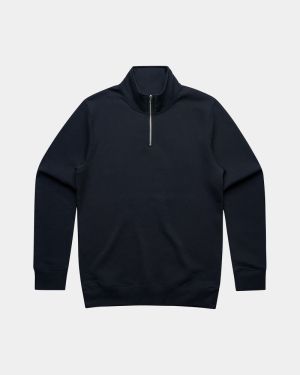 AS Colour 5125 Stencil Half Zip Crew Jumper - Navy