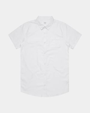 AS Colour 5407 Oxford Short Sleeve Shirt - White